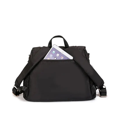 Woven Design Diaper Bag In Black