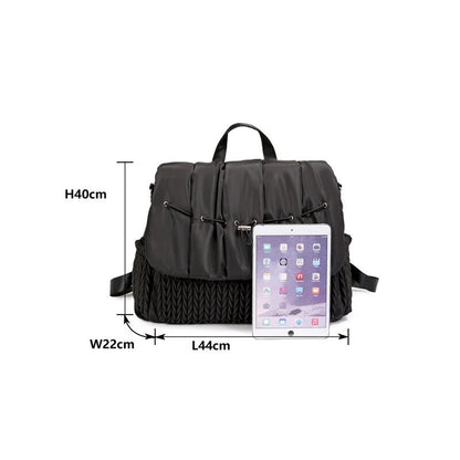 Woven Design Diaper Bag In Black
